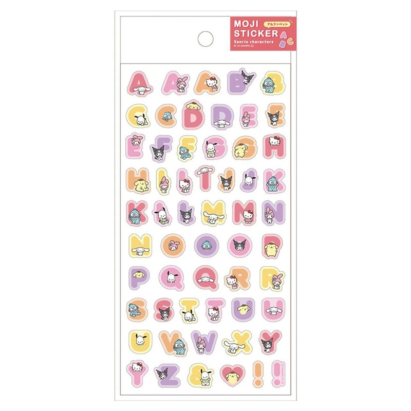 T’s Factory Sanrio Character Stickers Alphabet/Warm Colors