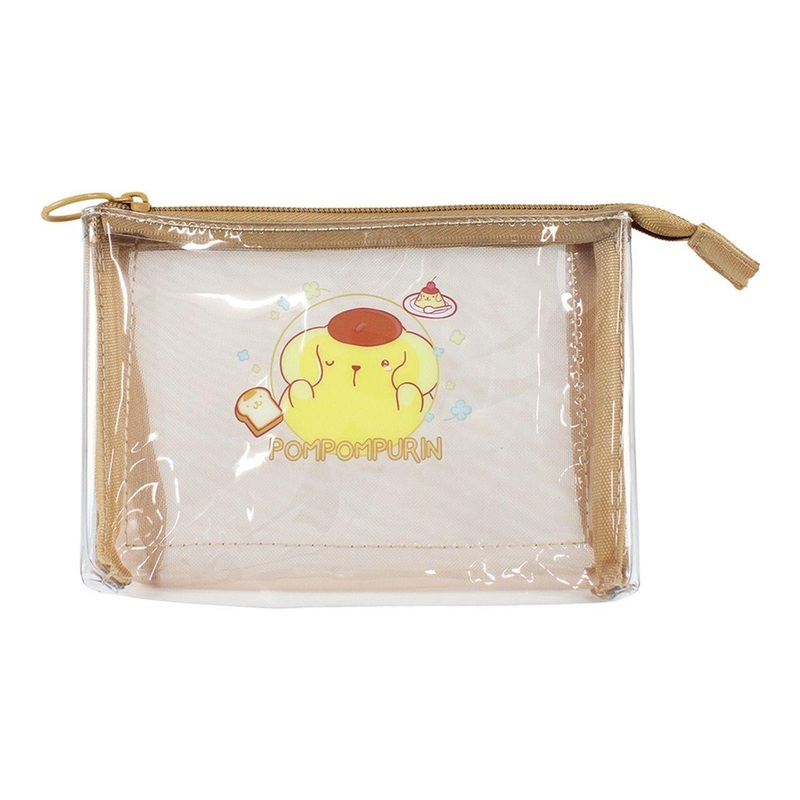 T’s Factory Sanrio 3P Clear Mesh Pouch Amaenbo Namida / Pompompurin