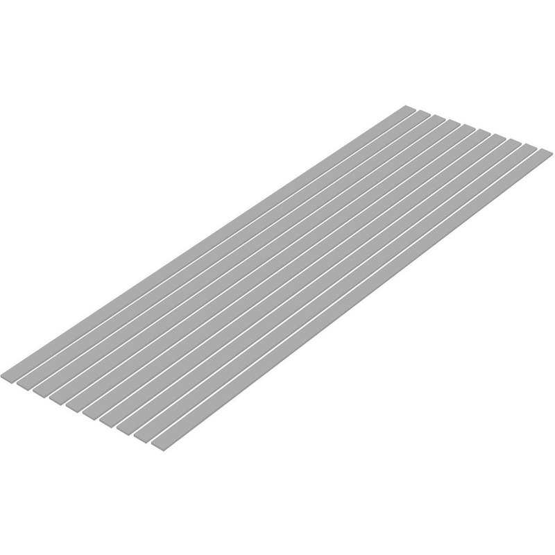 Wave Pla=Materials [Gray] Thin Board 1.0 x 6.0 mm 10pcs