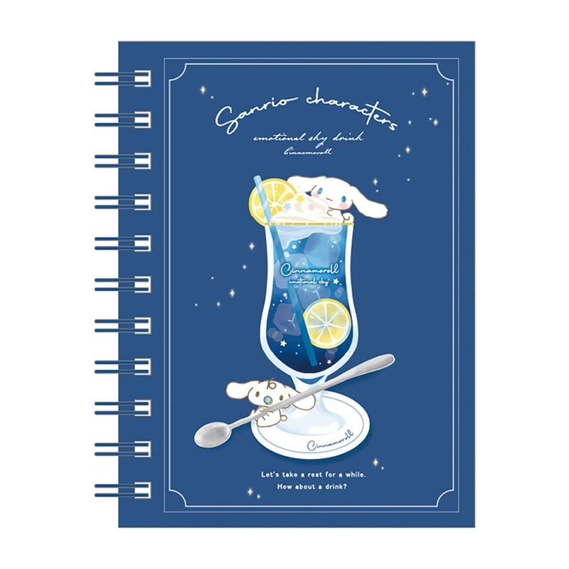 T’s Factory Sanrio A6 Ring Notebook Emotional Sky Drink Cinnamoroll