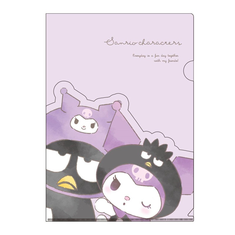 T’s Factory Sanrio Die-Cut Pocket File Hugkko / Purple