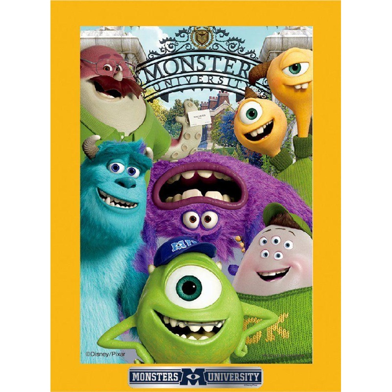 Yanoman 99-358 Jigsaw Puzzle Petit Light Monsters University Characters (with panel set) (99 Small Pieces)