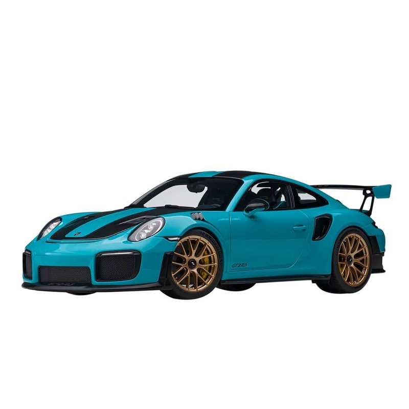 AUTOArt 1/18 Porsche 911 (991.2) GT2 RS Weissach Package (Blue/Carbon) Finished Model