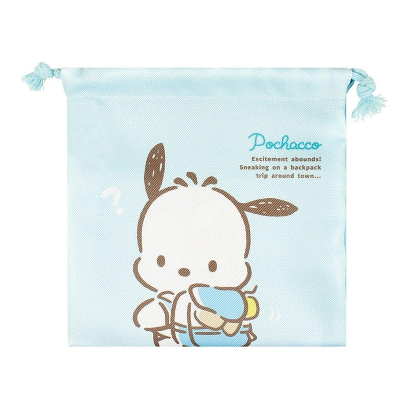 T’s Factory Sanrio Flat Drawstring Bag Take Along Backpack / Pochacco