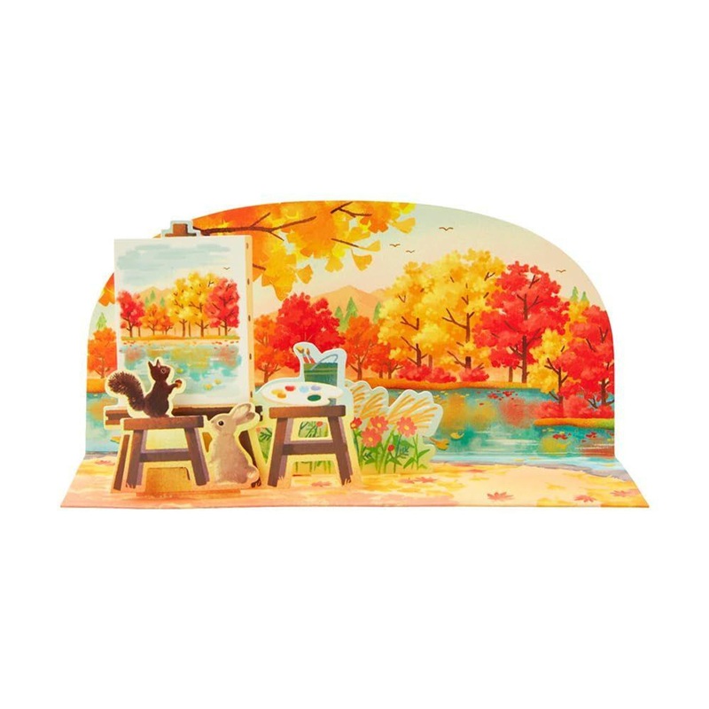Sanrio Other Message Card Autumn Autumn Landscape Easel Greeting Card JAU 4-4 844373