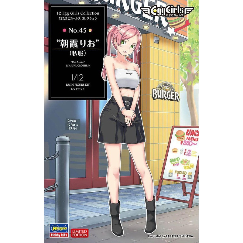 Hasegawa 1/12 Egg Girls Collection No.45 Rio Asaka (Casual Clothes) Resin Kit