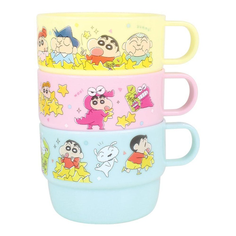 T’s Factory Crayon Shin-chan Plastic Cup 3-piece Set Full Of Chocobi