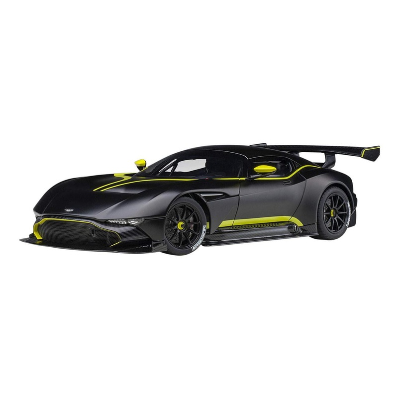 AUTOArt 1/18 Aston Martin Vulcan (Matte Black/Lime Green Stripe) Finished Model