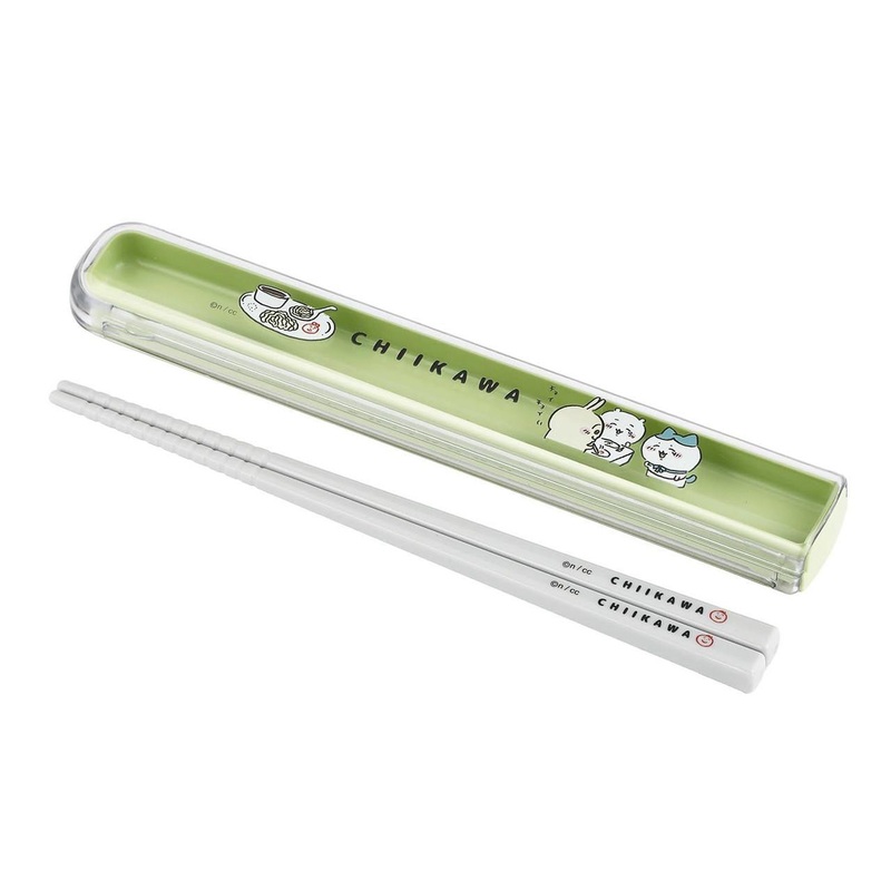 OSK Chiikawa Pull Lid Chopsticks Box Green