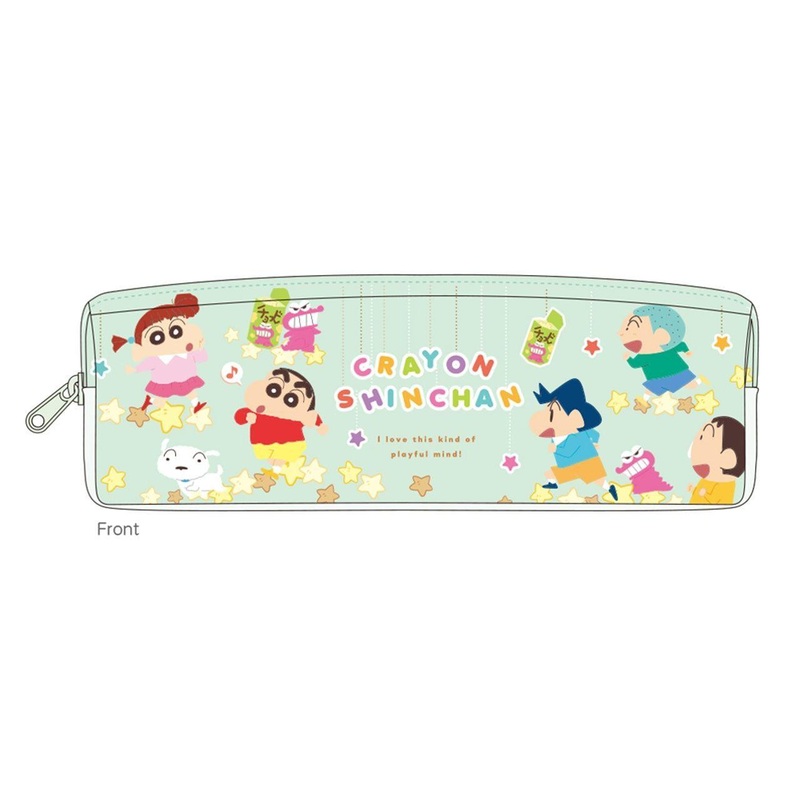 T’s Factory Crayon Shin-chan W Fastener Slim Pen Pouch Chocobi Velour